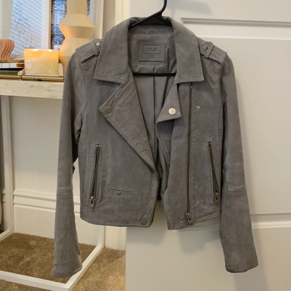 SL8 Grey Suede Motor Jacket